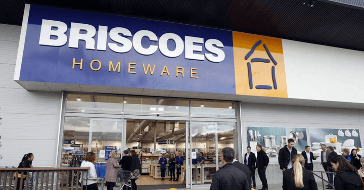 Briscoes Homeware exterior signage.