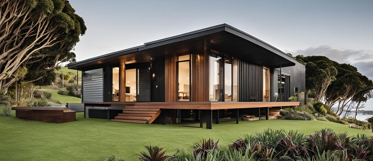 A New Zealand modern home.
