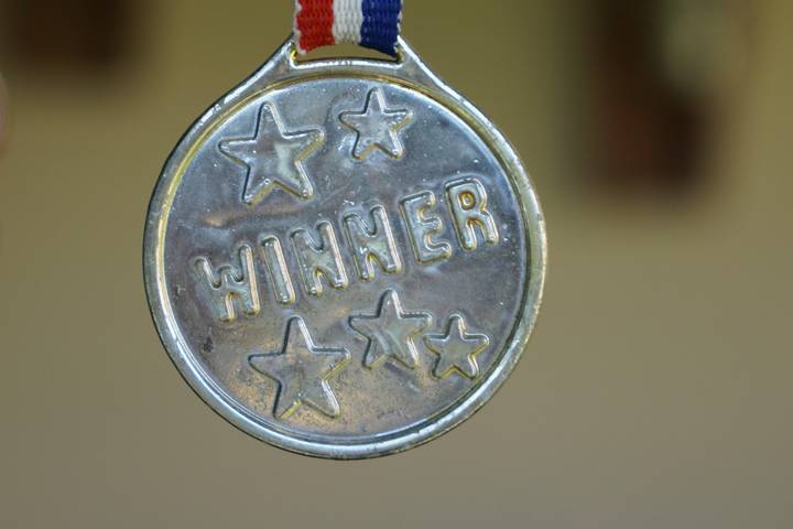 A winning medal.