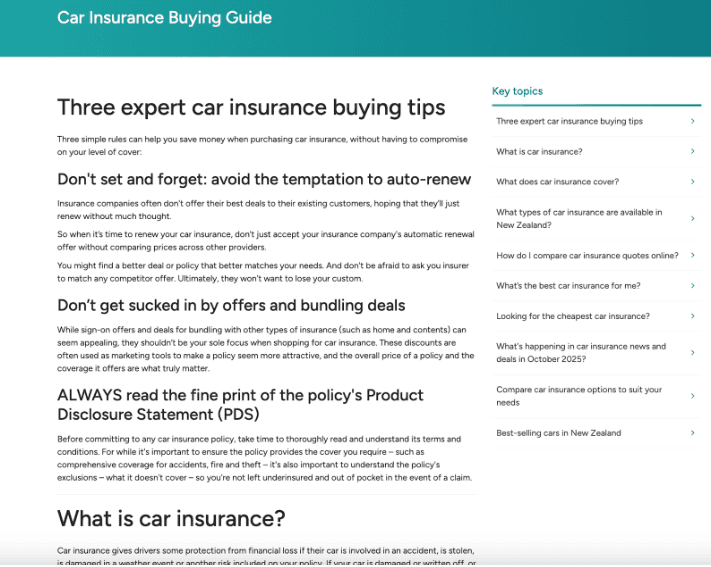 Car Insurance Buy Guide Image
