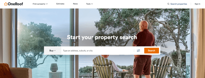 OneRoof 2026 property search portal as featured in a Quashed article on real estate tools.